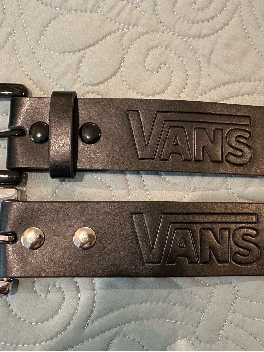 Vans Black Leather Belts with Pyramid Studs (Set of 2) - Picture 10 of 13